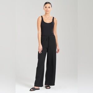 Natori Black Wide-Leg Drawstring Pant